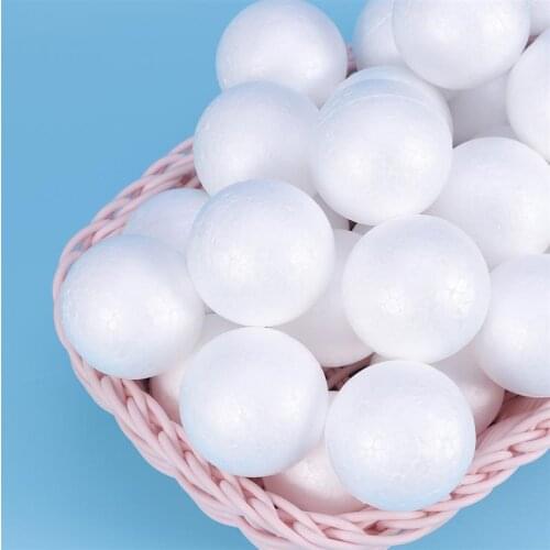 50pcs Wedding Decoration Modeling Craft Solid Polystyrene Foam Balls Round Spheres DIY Stuff Christmas Decoration (Solid 6cm)