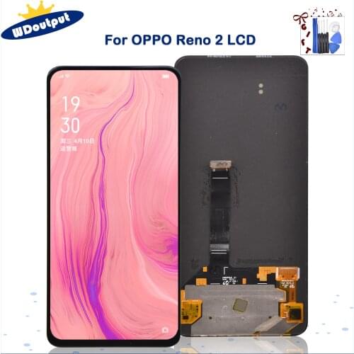 Original Amoled For Oppo Reno2 Reno 2 LCD Display Screen+Touch Panel Digitizer PCKM70 PCKT00 PCKM00 CPH1907 LCD Display +Frame