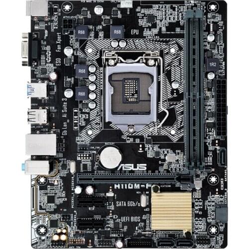 Used,ASUS H110M-F LGA1151 pin desktop computer motherboard M-ATX small board support DDR4