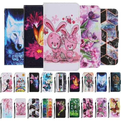 Cute Painted Leather Wallet Phone Case for Samsung Galaxy A22 A72 A52 A12 A42 A32 A71 A51 A21S A02S Flip Shockproof Cover Funda
