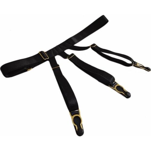 Unisex Mens Fashion Shirt Stays Garters Adjustable Elastic Shirt Holders Straps Sock Non-slip Clamps High Quality Leg Suspenders