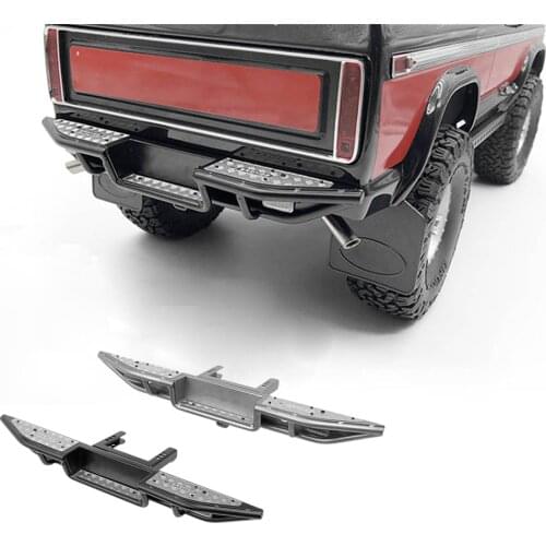 For TRAXXAS TRX-4 1/10 RC Car Metal Rear Bumper for TRX-4 FORD BRONCO 'Ranch' Ranger Defender All Metal Stainless Steel