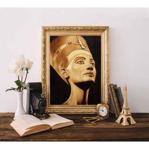 Egypt Queen Nefertiti Portrait Vintage Poster Canvas Art Prints Sepia Wall Art Picture Painting for Living Room Home Wall Decor