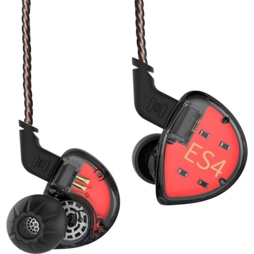 KZ ES4 1BA+1DD Hybrid Earphone Hifi Dynamic Driver Noise Cancelling Headset