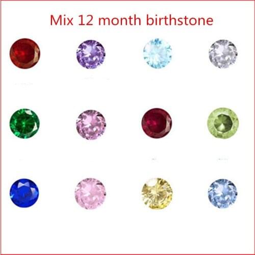 Hot Sale 120pcs Mix 12 Color 4mm 5mm Crystal Birthstones Floating Charms Fit Living Floating Locket Pendant Necklace Jewelry