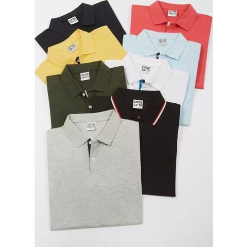CottonSmith Luxury Tops 100 Times Machine Wash Non-deformable POLO Shirt Man Short Sleeve Fashion Shirt Clothing