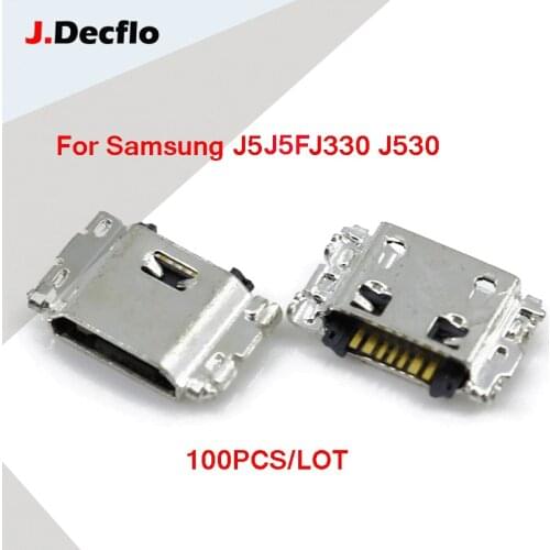 JDecflo 100pcs New Micro USB 7pin Connector Mobile Charging port For Samsung J5 J7 J330 J530 J730 J1 J100 J500 J5008 J500F J700F