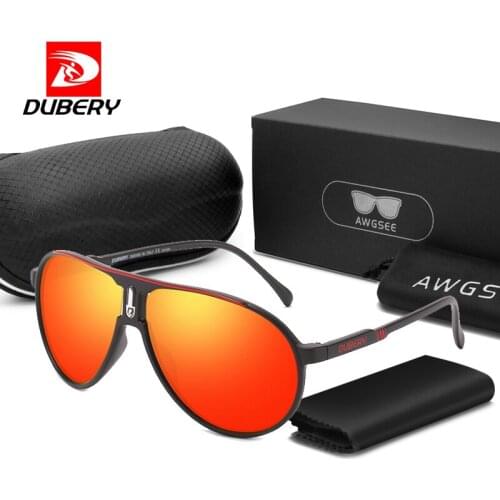 DUBERY Brand Classic Men Polarized Sunglasses High Quality Pilot Driving Glasses Metal Outdoor Travel Anti UV400 Fishing Goggles