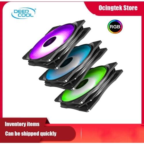 DEEPCOOL RF120M 3-in-1 kit 120mm 12V 4PIN RGB PWM mute chassis fan 12CM support chassis & cold exhaust fan with controller