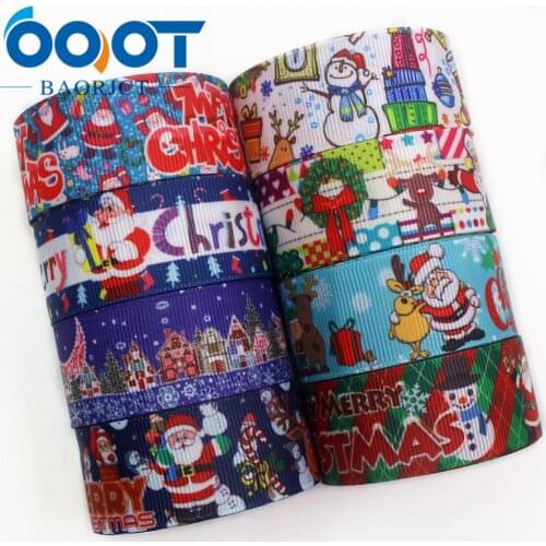 OOOT BAORJCT I-19713-14,25mm,10yards Christmas series Cartoon grosgrain ribbons,bow cap accessories and decorations,DIY material