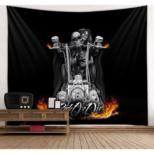 Hot-selling skull psychedelic tapestry myth witchcraft mandala wall hanging dormitory decoration tapestry scene decoration