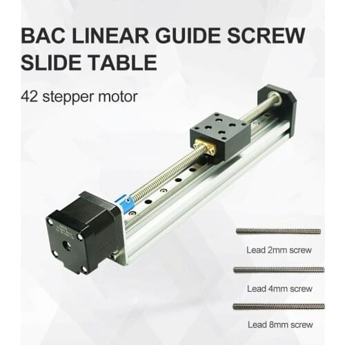 Mini CNC Linear guide linear slide module Ball screw Table with 42 Stepper motor, 100mm/200mm/300mm stroke