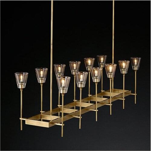 RH all copper post-modern chandelier simple beauty luxury designer model room living room dining room study bedroom villa chande