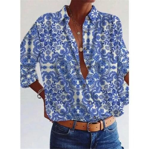 Fashion Long Sleeve Womens Shirt Casual Large Size Loose Shirt Womens All-match Top