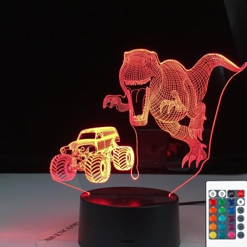 Dinosaur Series 3D LED Night Light Lamp 16 Color 3D Night light Remote Control Table Lamps Toys Gift For kid Home Decoration