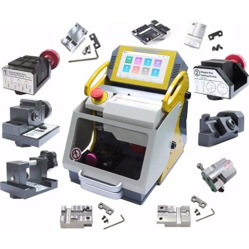 2019 new Full 12 Clamps Original SEC E9 CNC Automatic Key Cutting Machine For Car Keys & House Keys Better Slica I80 Key Maker
