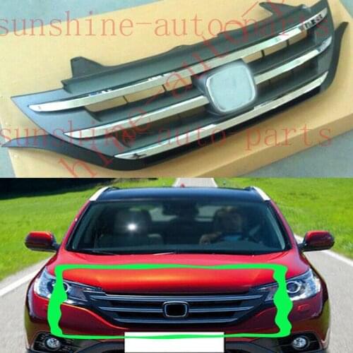 Fit For Honda CRV 2012 2013 2014 Car ABS Front Bumper Cover Grid Upper Trim Grille 1pcs