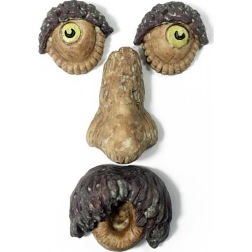 Bark Ghost Face Facial Features Garden Decoration Statue Easter Outdoor Creative Props Crafts Luminous Ornaments For Outdoor