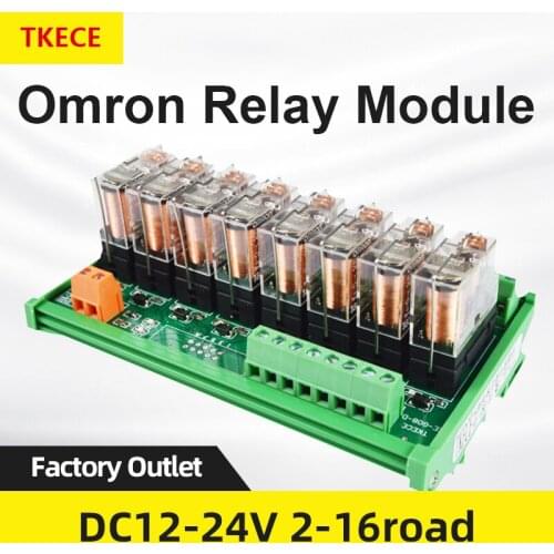 TKECE 4 way Omron Relay Module PLC Module 1 Open 1 Closed 24V/12V NPN/PNP Conversion Type