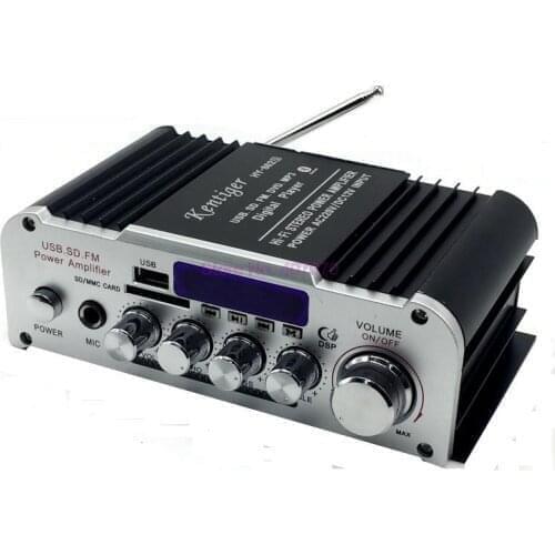 By DHL or Fedex 10pcs 2CH HI-FI Bluetooth Car Audio Power Amplifier FM Radio Player Support SD / USB / DVD / MP3 Input