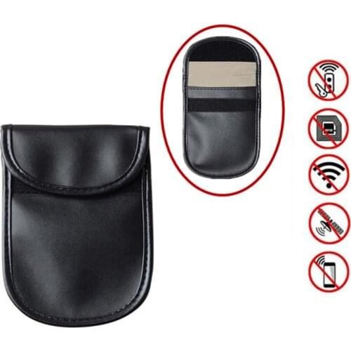 1pcs Car Signal Blocker Key Bag Fob Signal Blocker Faraday Pocket Case For IDCard/auto Keys Automotive Interior Accessories