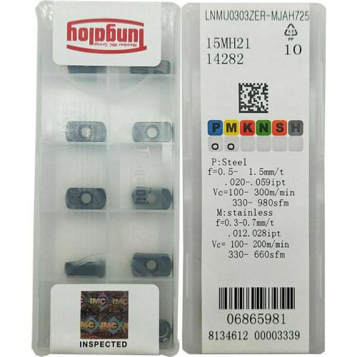 20PC LNMU0303ZER-MJ AH725 Lathe Turning Insert CNC Carbide Insert Milling Insert