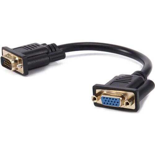 20cm VGA Male to Female Adapter Cable Connector 15 Pins Extension Cord for Monitors Computer Projector TV Accessories