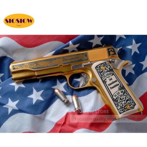 5d Diy Diamond Painting Cross Stitch Kit 3d Diamond Embroidery America Flag Gun Full Mosaic Handcraft Military Weapon Fans Gift