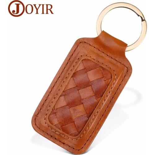 JOYIR Genuine Leather Keychain Kintting Car Key Ring Multifunctional Tool Women Fashion Key Chain Key Holder K039