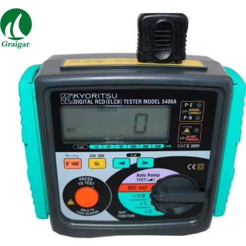 KYORITSU 5406A Digital RCD (ELCB) Testers with 3 LEDs for checking correct wiring status