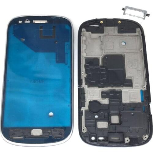 For Samsung Galaxy S3 mini GT-I8190 I8190 I8200 Phone LCD Front Plate Bezel Center Frame With Home Button Glue