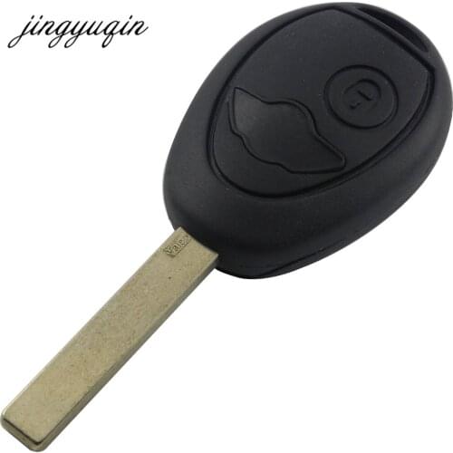Jingyuqin 10pcs/lot 2 Buttons Uncut Blade Remote Car Key Case Shell Fob Key Cover for BMW Mini Cooper R50 R53 D05