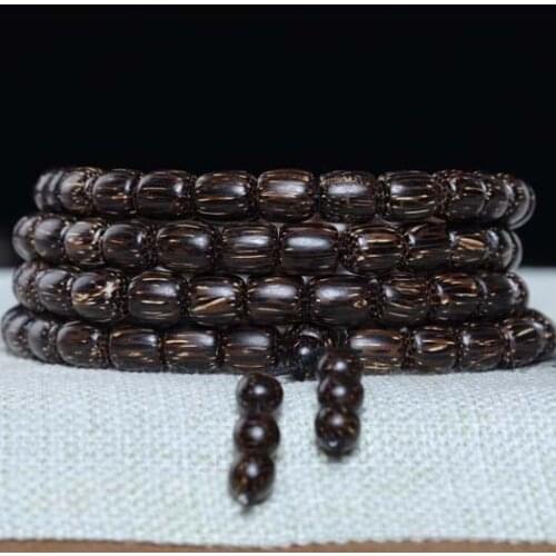 Hainan Venus Chinese Eaglewood Beads 8 x 9mm Hand-Held Beads Agarwood Wild Material Wood Buddha Beads Bracelets Collection Gift