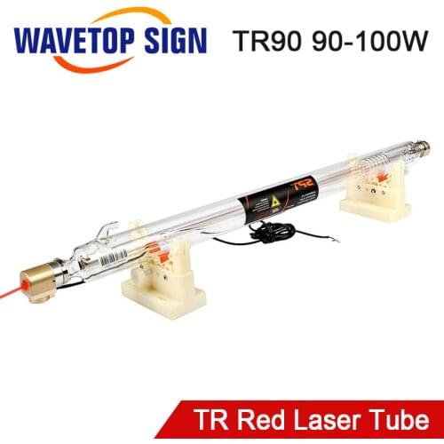 WaveTopSign CO2 Laser Tube 90W Dia.80mm Length 1280mm With Red Point for CO2 Laser Cutting and Engraving Machine