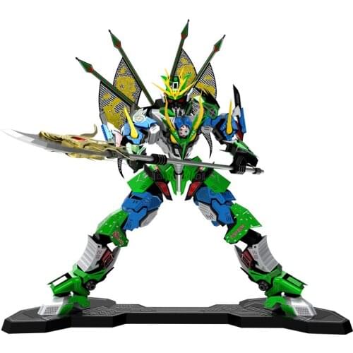 Microworld 3D Metal Puzzle Figure Toy Guan Yu Warrior model kits Educational kits Education Gift Toys For Children