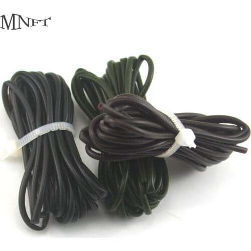 MNFT 6Pcs/Set (1Meters/Pcs) Carp Fishing Silicone Tube Sleeve For Quick Change Clip Systems Black Brown Green