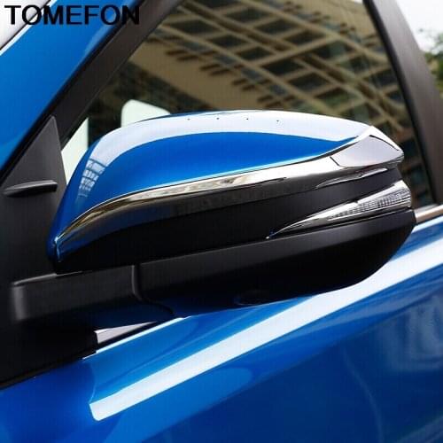 Door Mirror ABS Chrome Stripe Trim For Toyota Voxy Noah R80 2014 2015 2016 2017 2018 Rear View Cap Accessories Overlay 2PCS