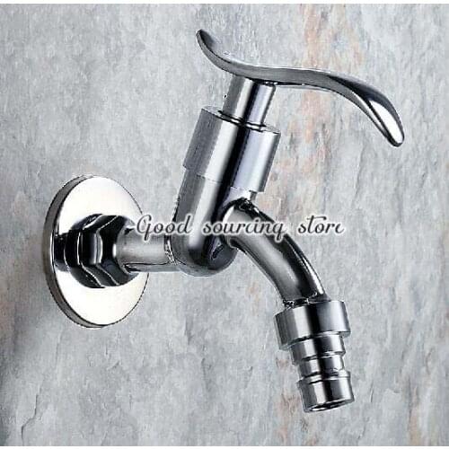 Wall mounted washing machine faucet
