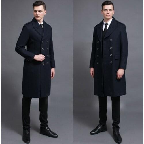 New Long Wool Overcoat Mens Luxury Turn-down Collar Double Breasted Mens Jackets And Coats Plus Size 6xl Man Wadded Jacket