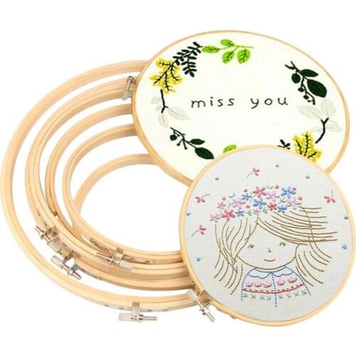 33CM DIY Embroidery Hoop Tool Art Craft Cross Stitch Chinese Traditional Circle Round Bamboo Frame Wooden Sewing Tools Home