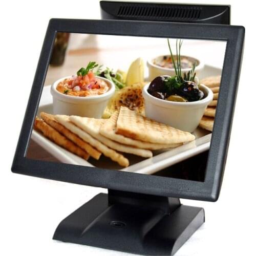 PC computer dual screen pos teminal 5 wire resistive touch cash register commercial retail pos system hardware