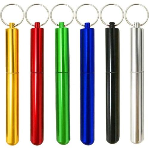 Portable Stainless Steel Telescopic Drinking Straw Travel Straw Reusable Straw with Cleaning Brush