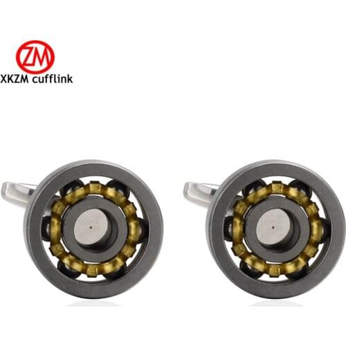 Luxury Men Black pulley bearing Cufflinks High Quality Lawyer Groom Wedding Cufflinks For Mens Shirt Cuff Links French Jewelry