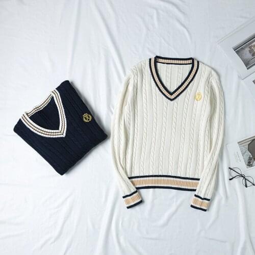 JK Sweater Coat japanese school uniform V-neck Men and Women Long Sleeve School Uniform Sweater Student Sweater
