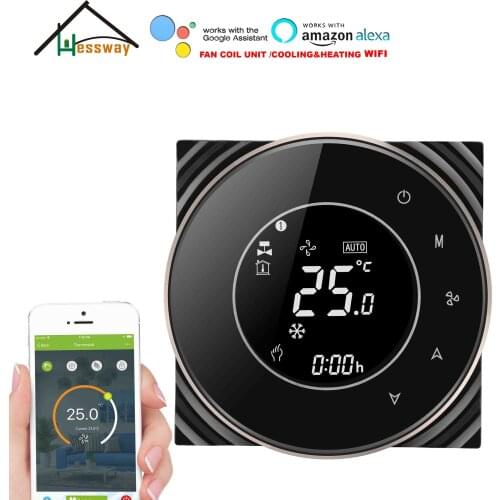 HESSWAY heater cooler wifi thermostat 24v 220v for air conditioner smart temperature controller google