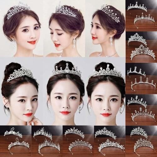 Princess Crystal Tiaras and Crowns Headband Kid Girls Love Bridal Prom Crown Wedding Party Accessiories Hair Jewelry