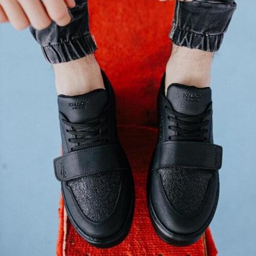 Knack Everyday Shoes 999 Black (Black Base) Male Seasonal Orthopedic Outsole Spring and Summer Fashion Lace-Up Sports