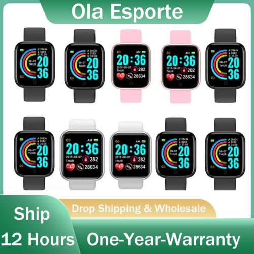 Wholesale 10pcs Y68 D20 SmartWatch Custom Face Men Women Fitness Tracker HeartRate Blood Pressure D20 SportWatch for Android IOS