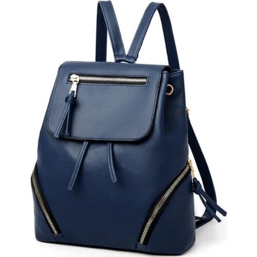 Vintage Tassels Backpack Big Capacity School Bag New Women Retro Pu Leather Backpack Rucksack For Teenage Girl Travel Bolsas