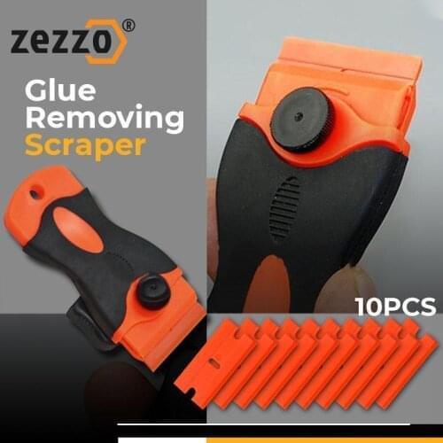 Zezzo® Glue Removing Scraper Kit Tool Multi-purpose Scratch-proof Automotive Film Sticker Tool Cleaning Knife Shovel